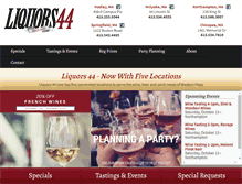 Tablet Screenshot of liquors44.com